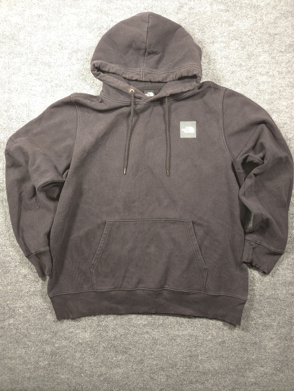The North Face Mens Faded Black Box Logo Hoodie Pullover Sweatshirt Size XL